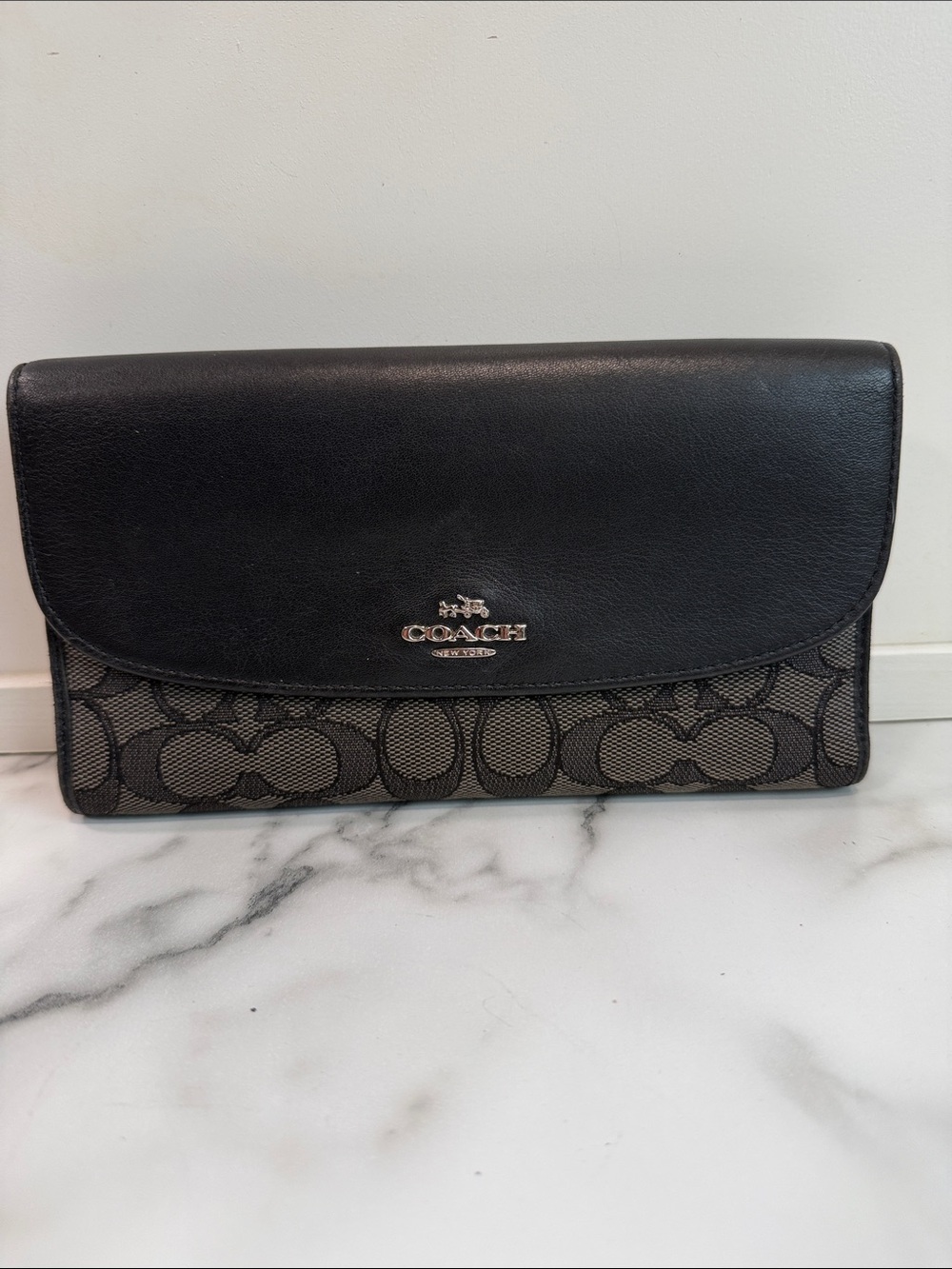 Coach Slim Envelope Wallet Black
